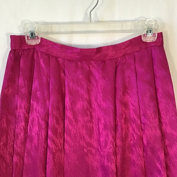 Hot Pink Pleated A-Line Maxi Skirt Size S - Picture 7 of 8